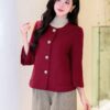 Áo dạ cổ tròn tay loe